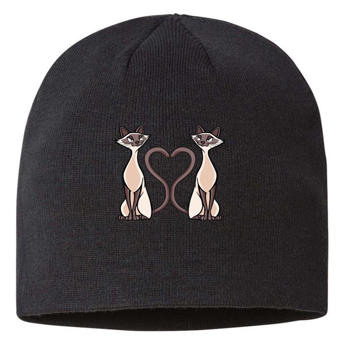 Siamese Cat Twins Cute Sustainable Beanie