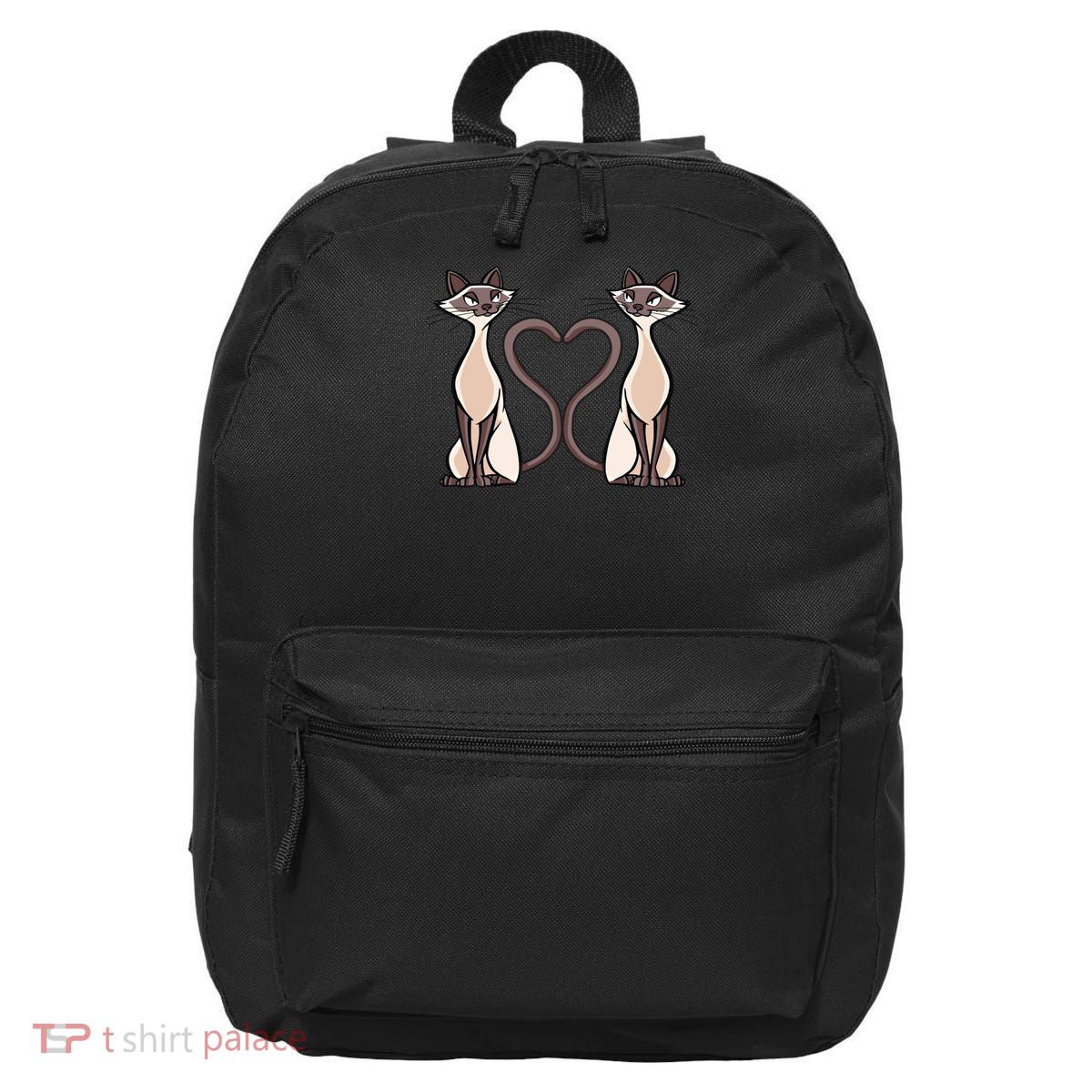 Siamese Cat Twins Cute 16 in Basic Backpack