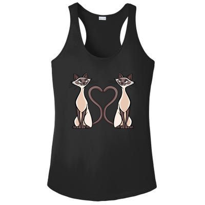 Siamese Cat Twins Cute Ladies PosiCharge Competitor Racerback Tank