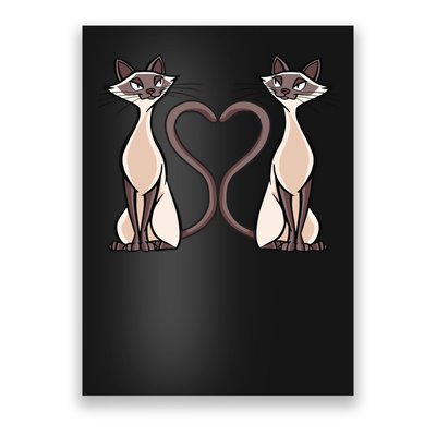 Siamese Cat Twins Cute Poster