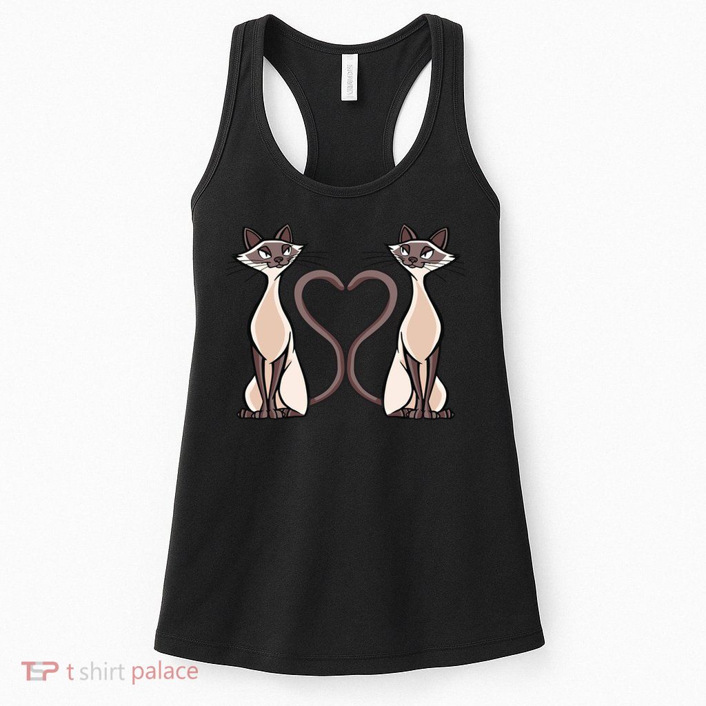 Siamese Cat Twins Cute Womens Tank Top