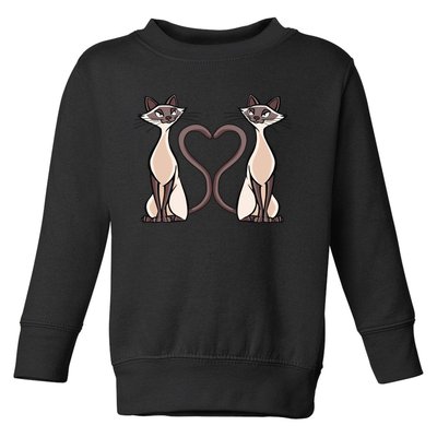 Siamese Cat Twins Cute Toddler Sweatshirt