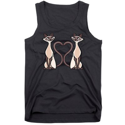 Siamese Cat Twins Cute Tank Top