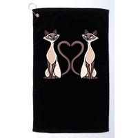 Siamese Cat Twins Cute Golf Towel