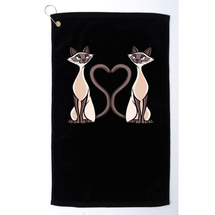 Siamese Cat Twins Cute Golf Towel