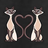 Siamese Cat Twins Cute Golf Towel