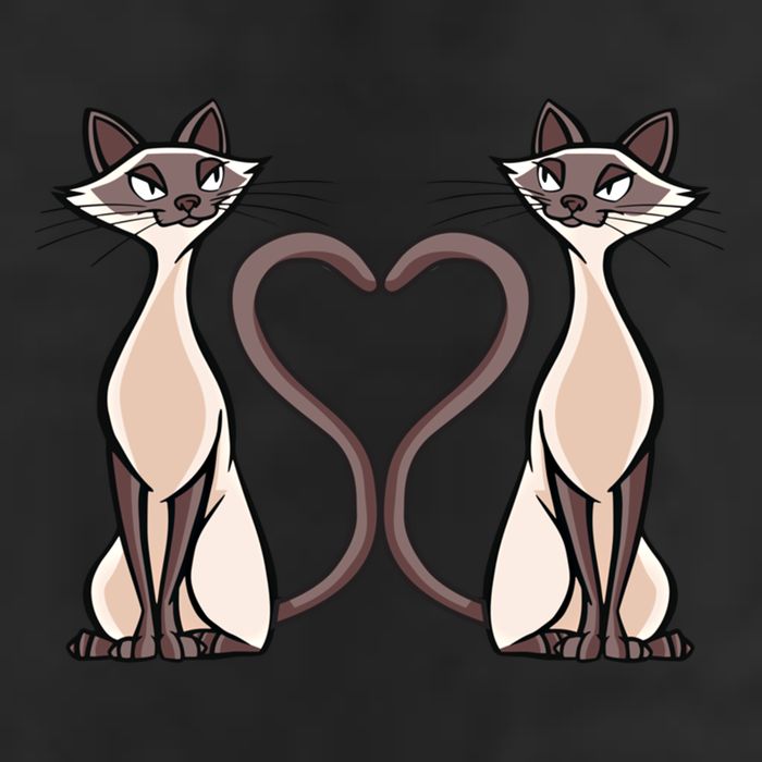 Siamese Cat Twins Cute Golf Towel