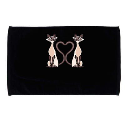 Siamese Cat Twins Cute Microfiber Hand Towel