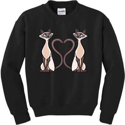 Siamese Cat Twins Cute Kids Sweatshirt