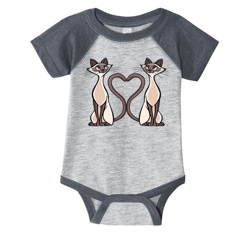 Siamese Cat Twins Cute Infant Baby Jersey Bodysuit