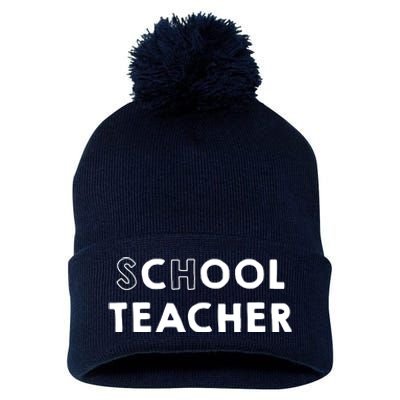 School Cool Teacher Pom Pom 12in Knit Beanie