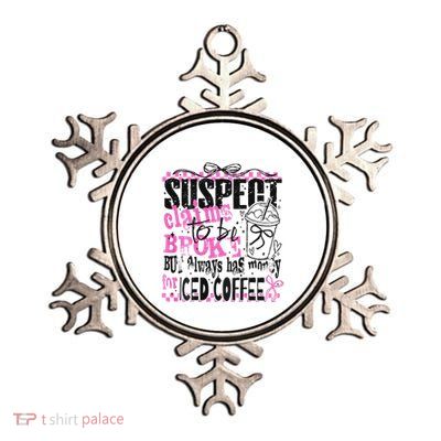 Suspect Claims To Be Broke Iced Coffee Metallic Star Ornament