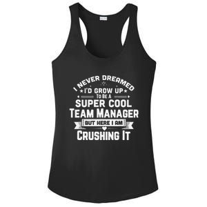 Super Cool Team Manager Funny Baseball Soccer Gift Ladies PosiCharge Competitor Racerback Tank