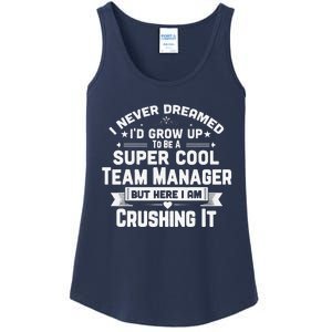 Super Cool Team Manager Funny Baseball Soccer Gift Ladies Essential Tank