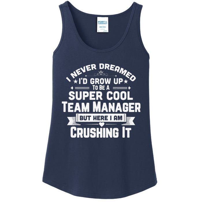 Super Cool Team Manager Funny Baseball Soccer Gift Ladies Essential Tank