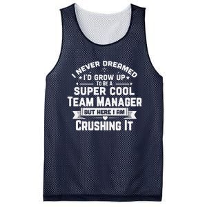 Super Cool Team Manager Funny Baseball Soccer Gift Mesh Reversible Basketball Jersey Tank