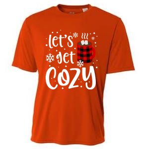 S Christmas Tees LetS Get Cozy Funny Christmas Gift Cooling Performance Crew T-Shirt