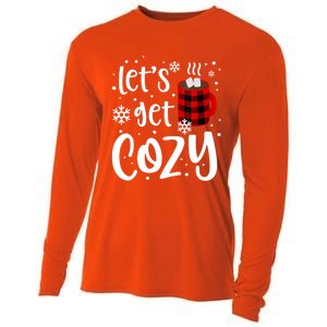 S Christmas Tees LetS Get Cozy Funny Christmas Gift Cooling Performance Long Sleeve Crew