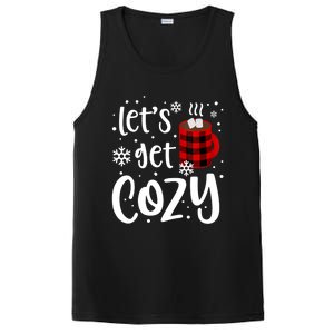 S Christmas Tees LetS Get Cozy Funny Christmas Gift PosiCharge Competitor Tank