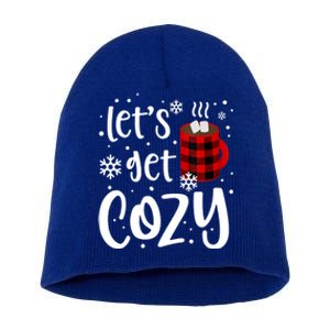 S Christmas Tees LetS Get Cozy Funny Christmas Gift Short Acrylic Beanie