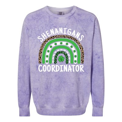 Shenanigans Coordinator Teacher St Patricks Day Shamrock Great Gift Colorblast Crewneck Sweatshirt