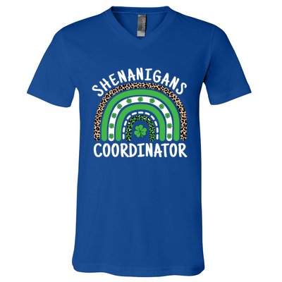 Shenanigans Coordinator Teacher St Patricks Day Shamrock Great Gift V-Neck T-Shirt