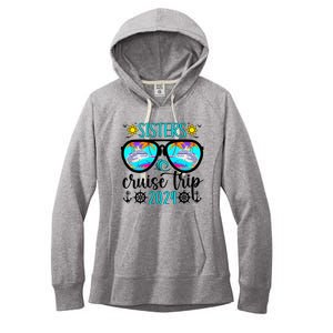 Sisters Cruise Trip 2024 Vacation Travel Sisters Cruising Women's Fleece Hoodie