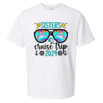 Sisters Cruise Trip 2024 Vacation Travel Sisters Cruising Sueded Cloud Jersey T-Shirt