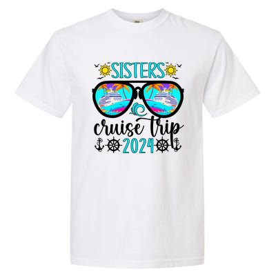 Sisters Cruise Trip 2024 Vacation Travel Sisters Cruising Garment-Dyed Heavyweight T-Shirt