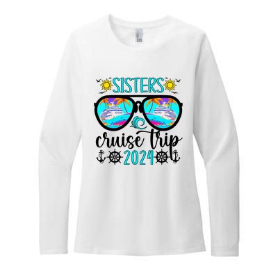 Sisters Cruise Trip 2024 Vacation Travel Sisters Cruising Womens CVC Long Sleeve Shirt