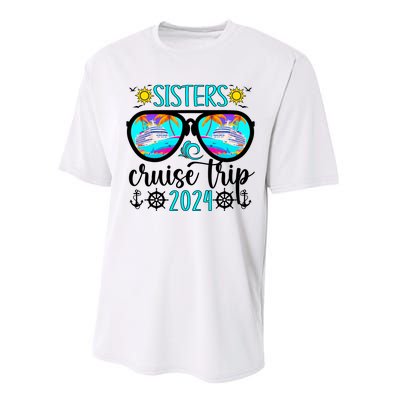 Sisters Cruise Trip 2024 Vacation Travel Sisters Cruising Performance Sprint T-Shirt