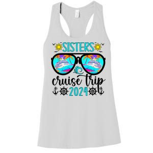 Sisters Cruise Trip 2024 Vacation Travel Sisters Cruising Women's Racerback Tank