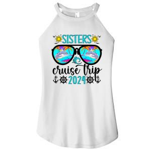 Sisters Cruise Trip 2024 Vacation Travel Sisters Cruising Women's Perfect Tri Rocker Tank