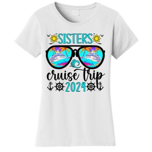 Sisters Cruise Trip 2024 Vacation Travel Sisters Cruising Women's T-Shirt