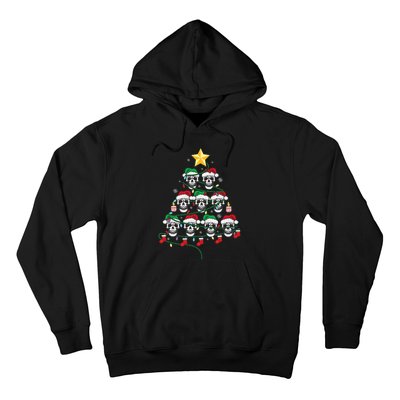 Skull Christmas Tree Pajama Cool Skeleton Santa Hat Hoodie