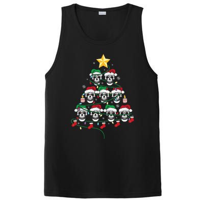 Skull Christmas Tree Pajama Cool Skeleton Santa Hat PosiCharge Competitor Tank