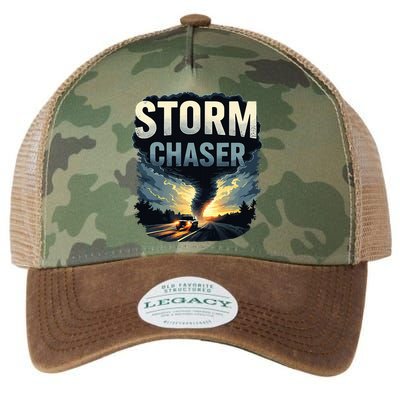 Storm Chaser Tornado Picture Weather Meteorologist Legacy Tie Dye Trucker Hat