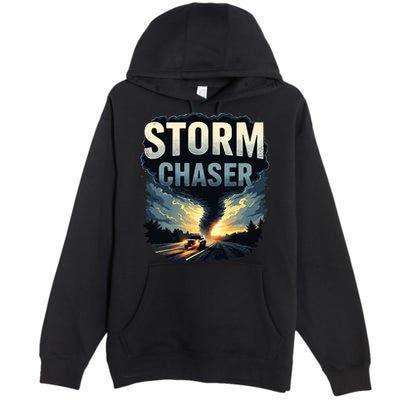 Storm Chaser Tornado Picture Weather Meteorologist Premium Pullover Hoodie