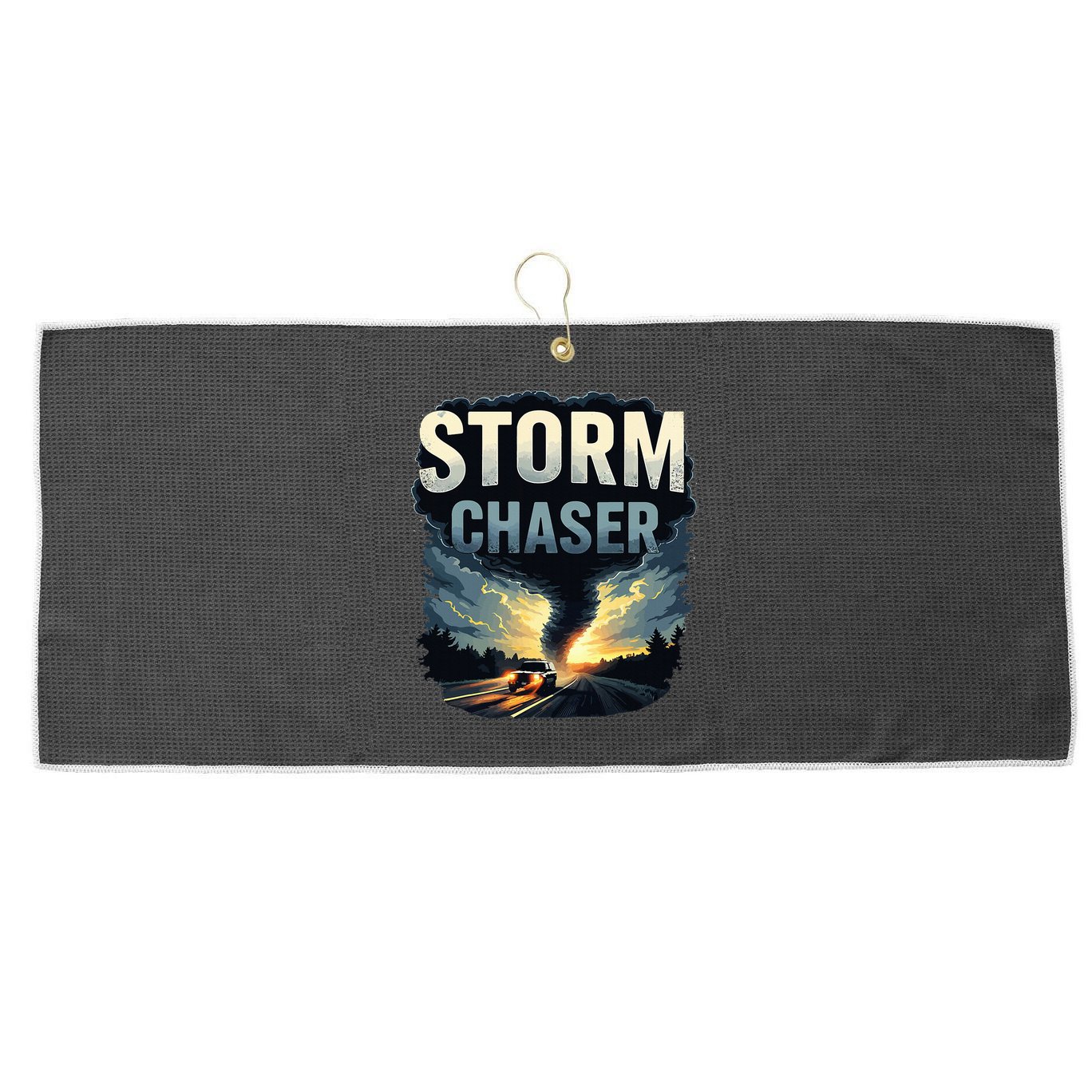Storm Chaser Tornado Picture Weather Meteorologist Large Microfiber Waffle Golf Towel