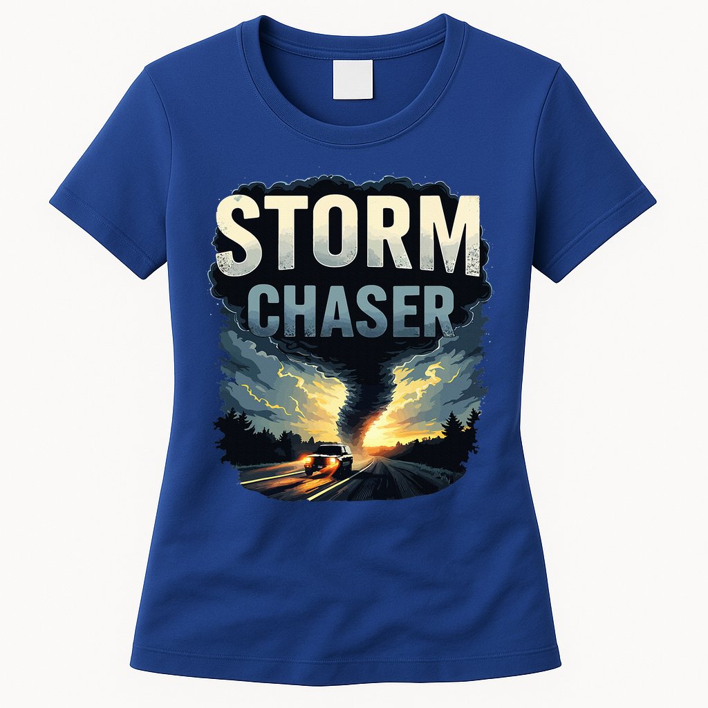 Storm Chaser Tornado Picture Weather Meteorologist Womens T-Shirt