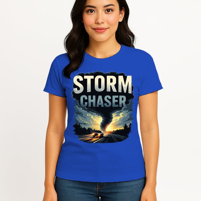 Storm Chaser Tornado Picture Weather Meteorologist Womens T-Shirt