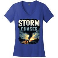 Storm Chaser Tornado Picture Weather Meteorologist Women's V-Neck T-Shirt