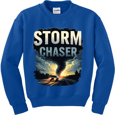 Storm Chaser Tornado Picture Weather Meteorologist Kids Sweatshirt
