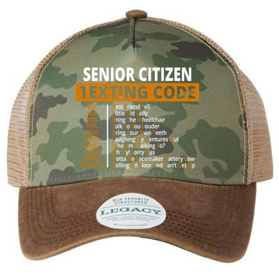 Senior Citizen Texting Code Funny Legacy Tie Dye Trucker Hat