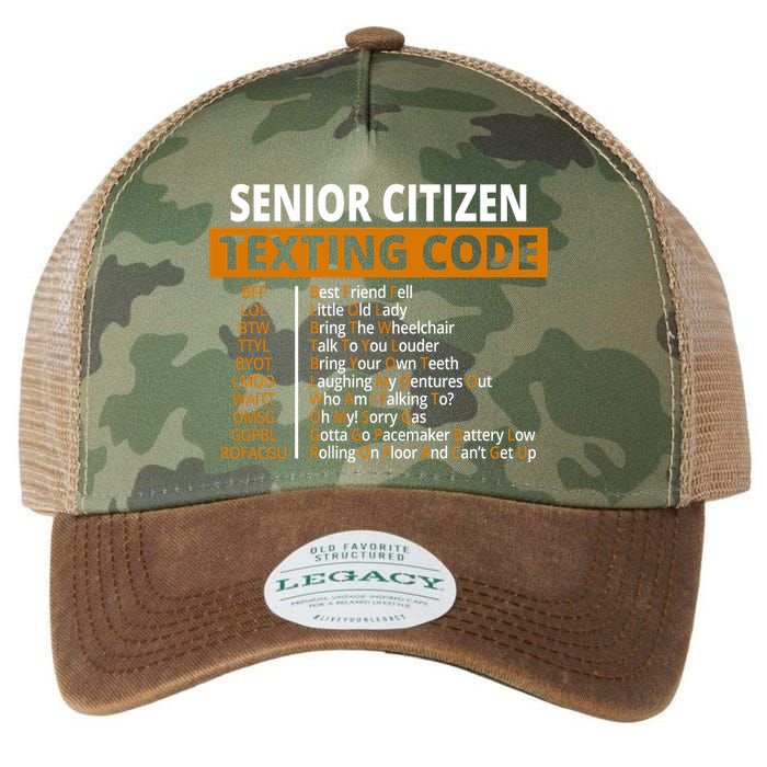 Senior Citizen Texting Code Funny Legacy Tie Dye Trucker Hat