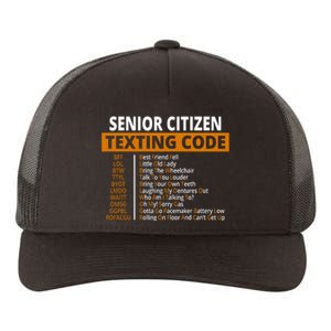 Senior Citizen Texting Code Funny Yupoong Adult 5-Panel Trucker Hat