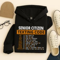 Senior Citizen Texting Code Funny Hoodie