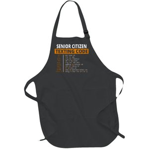 Senior Citizen Texting Code Funny Full-Length Apron With Pockets