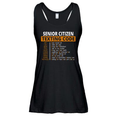 Senior Citizen Texting Code Funny Ladies Essential Flowy Tank