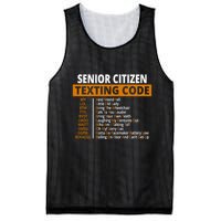 Senior Citizen Texting Code Funny Mesh Reversible Basketball Jersey Tank